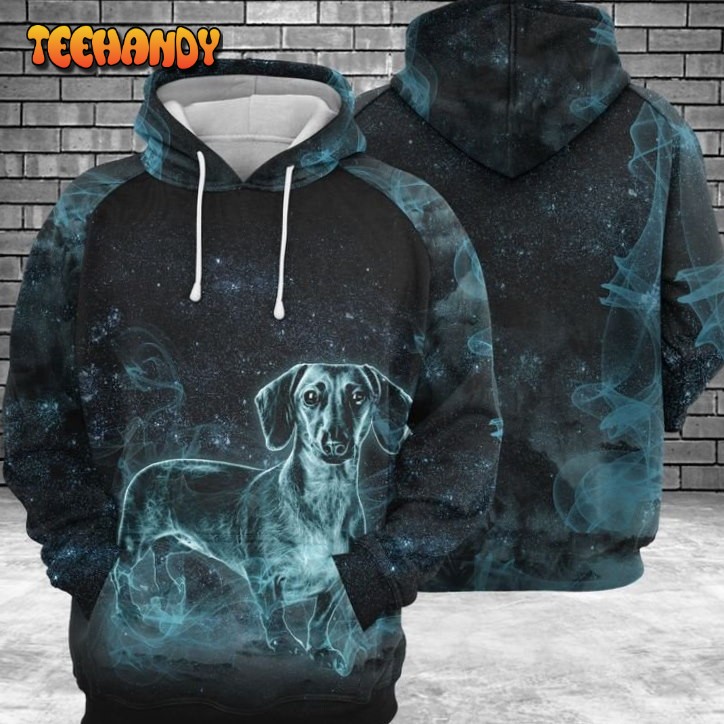 Dachshund Galaxy 3D Printed HoodieZipper Hoodie