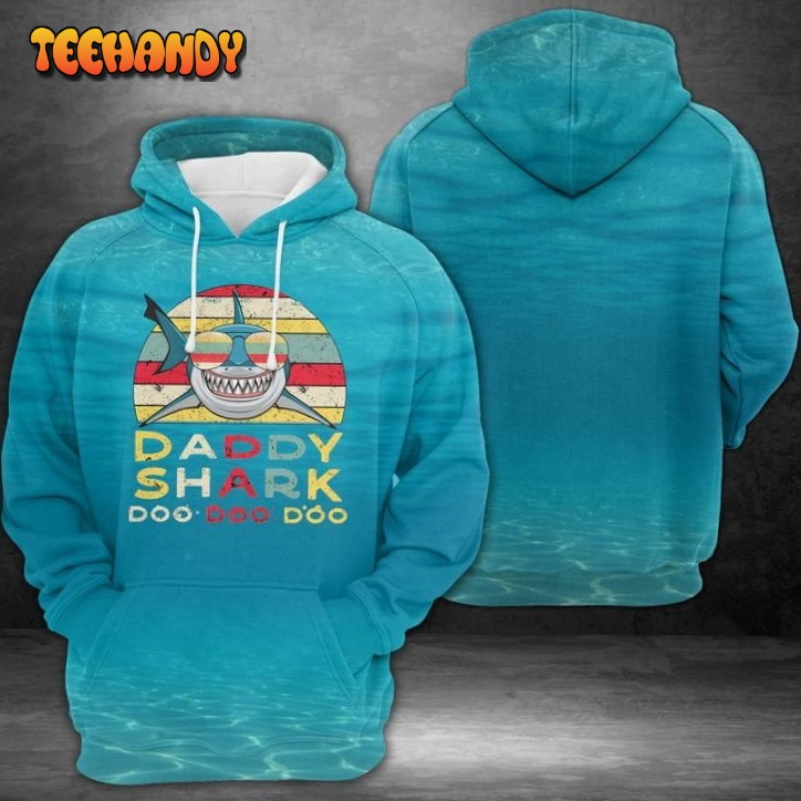 Daddy Shark Doo Doo 3D Printed HoodieZipper Hoodie