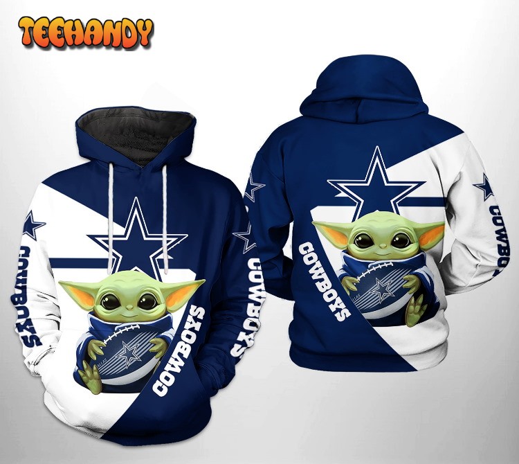 Dallas Cowboys NFL Baby Yoda Team 3D Printed HoodieZipper Hoodie