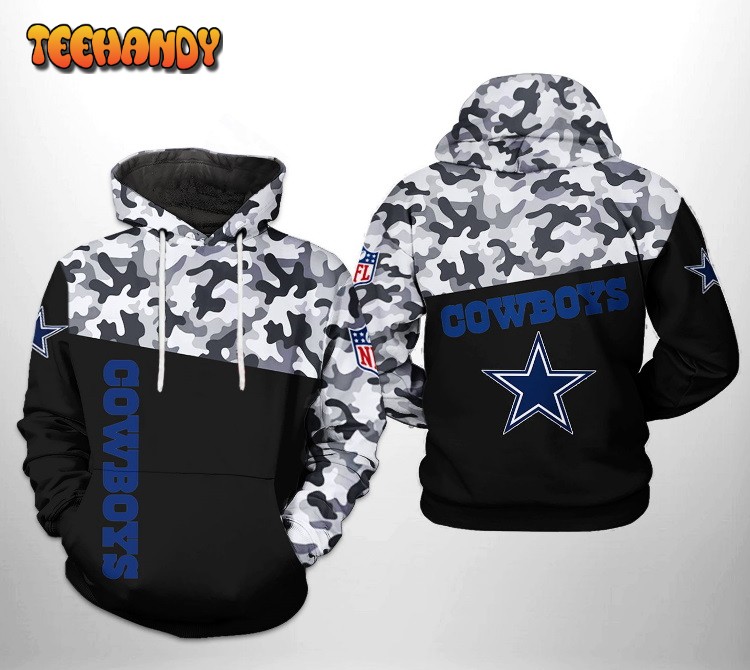 Dallas Cowboys Camourflage Veteran 3D Hoodie 3D Sweatshirt –