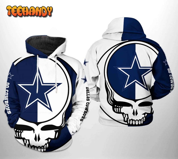 Dallas Cowboys NFL Grateful Dead 3D Printed HoodieZipper Hoodie