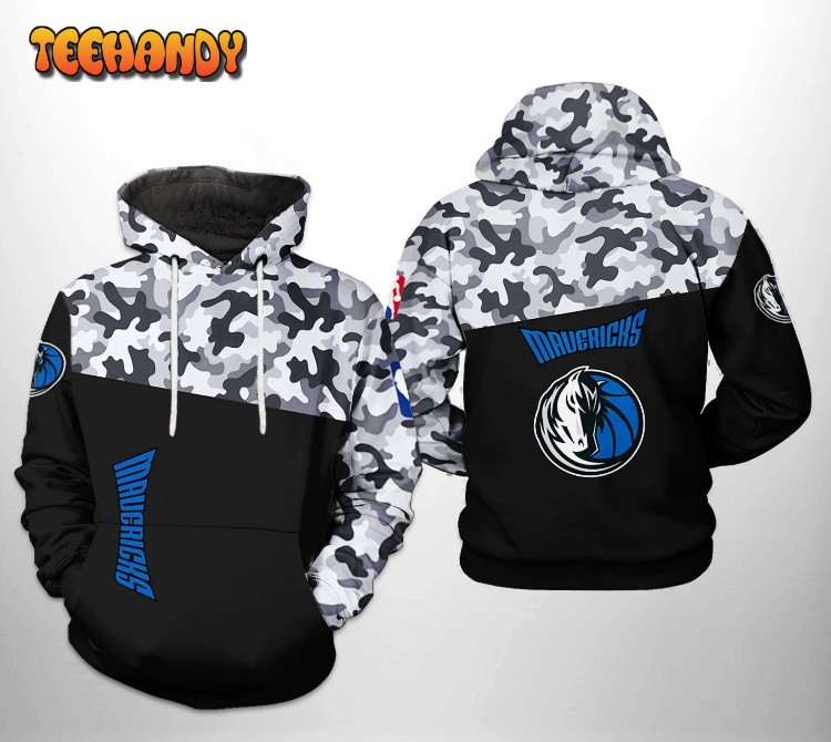 Dallas Mavericks NBA Camo Veteran Team 3D Printed HoodieZipper Hoodie