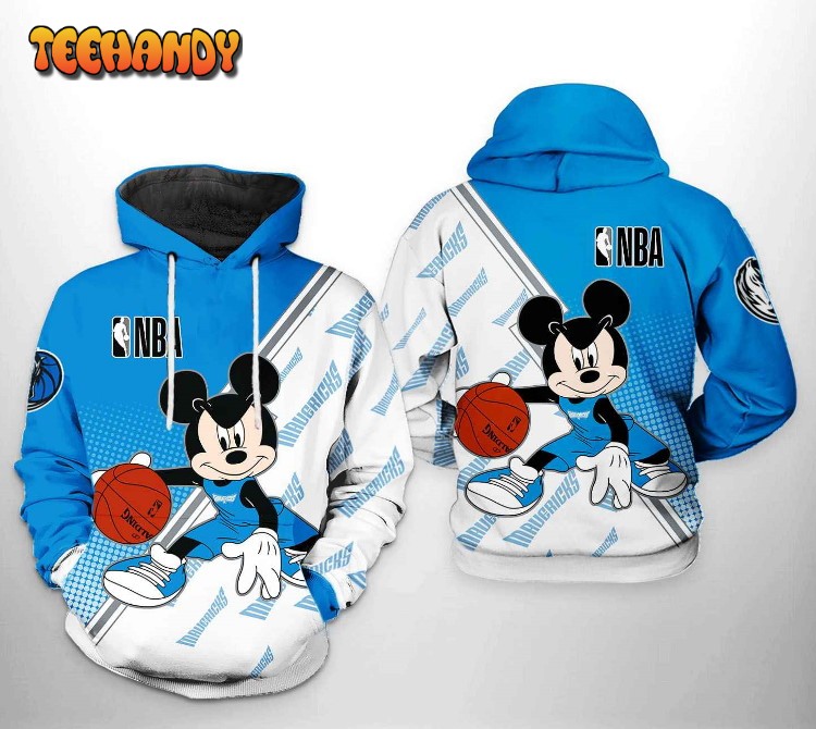 Dallas Mavericks NBA Mickey 3D Printed HoodieZipper Hoodie