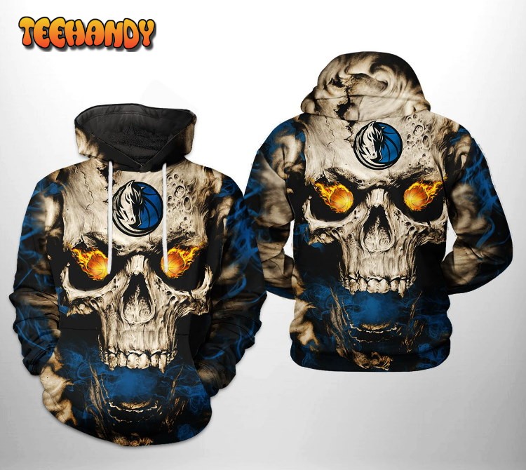 Dallas Mavericks NBA Skull 3D Printed HoodieZipper Hoodie