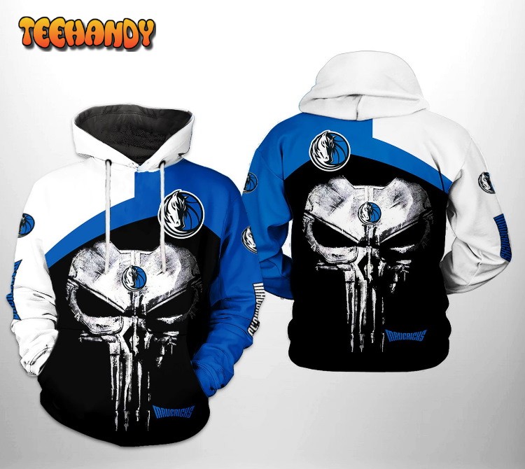 Dallas Mavericks NBA Skull Punisher Team 3D Printed HoodieZipper Hoodie