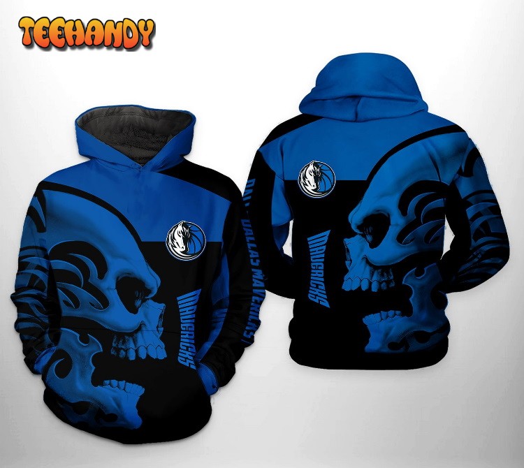 Dallas Mavericks NBA Skull Team 3D Printed HoodieZipper Hoodie