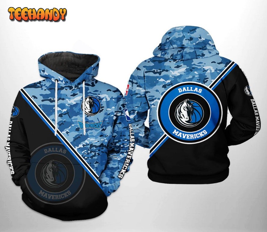 Dallas Mavericks NBA US Camo Team 3D Printed HoodieZipper Hoodie