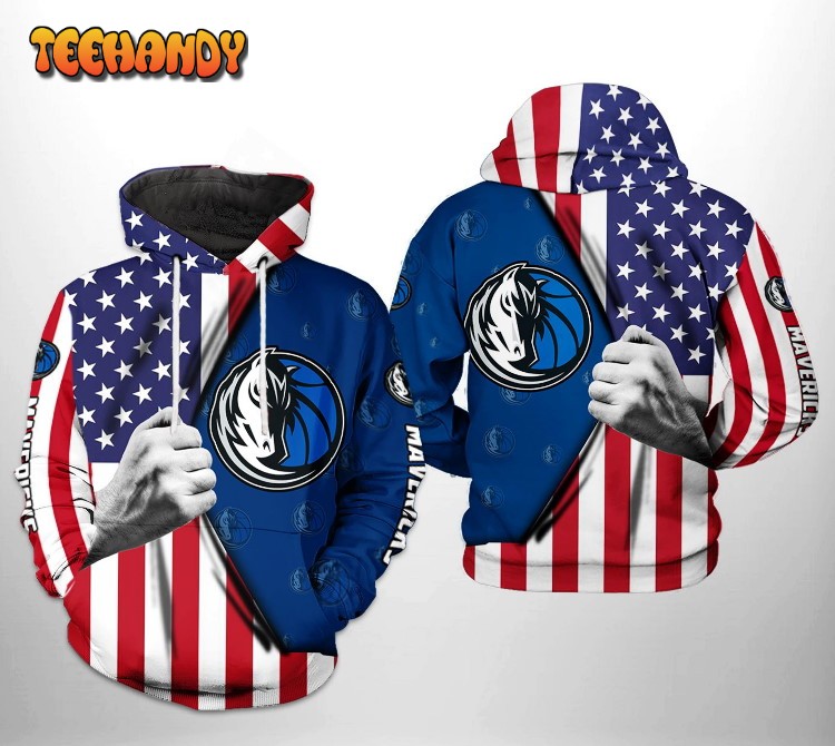 Dallas Mavericks NBA US Flag Team 3D Printed HoodieZipper Hoodie