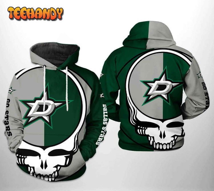 Dallas Stars NHL Grateful Dead 3D Printed HoodieZipper Hoodie