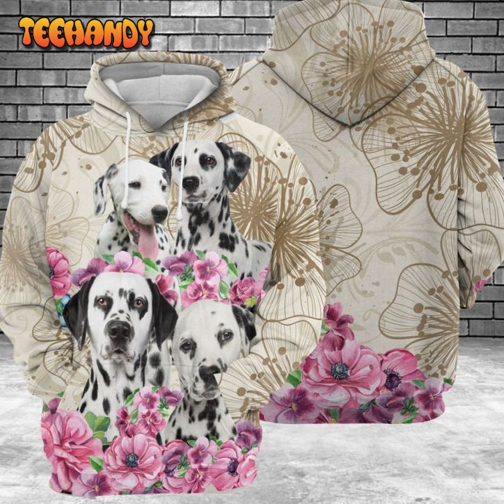 Dalmatian Flower 3D Printed HoodieZipper Hoodie