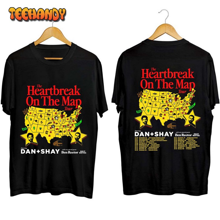 Dan + Shay 2024 Heartbreak on the Map Tour Shirt, Sweashirt