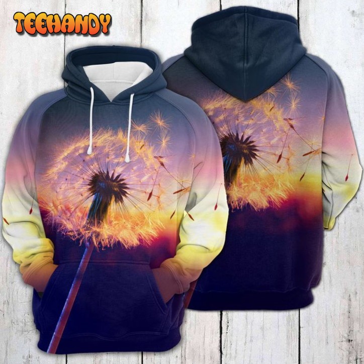 Dandelion To Sunset 3D Printed HoodieZipper Hoodie