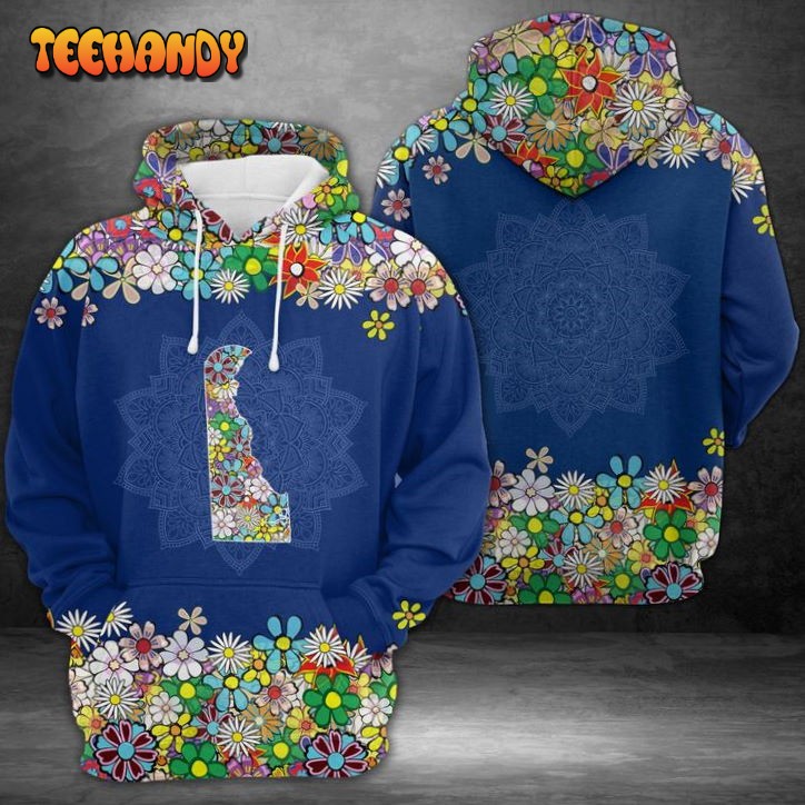 Delaware Flower 3D Printed HoodieZipper Hoodie