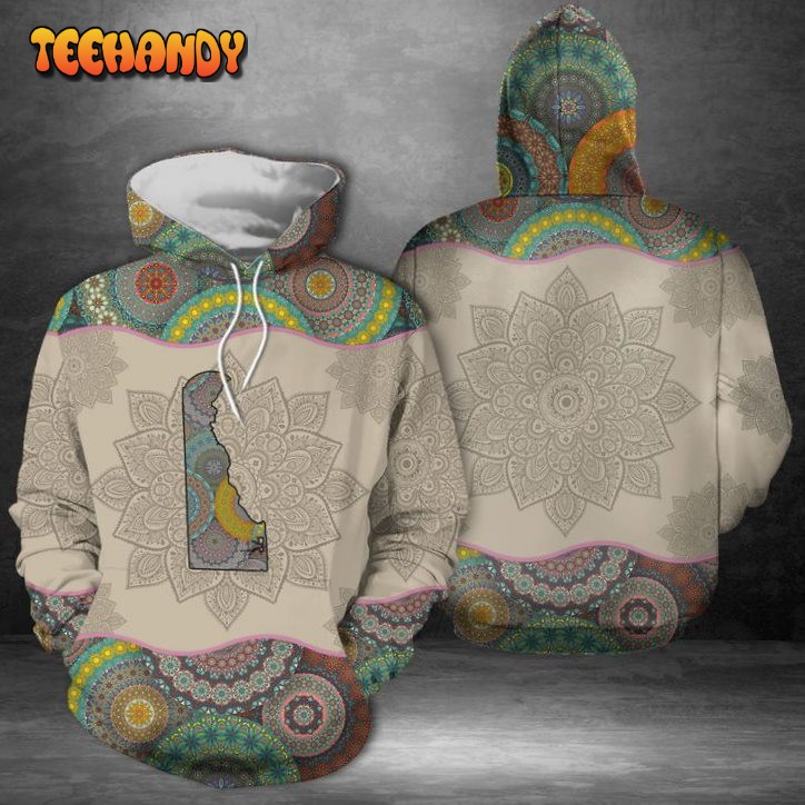 Delaware Mandala 3D Printed HoodieZipper Hoodie