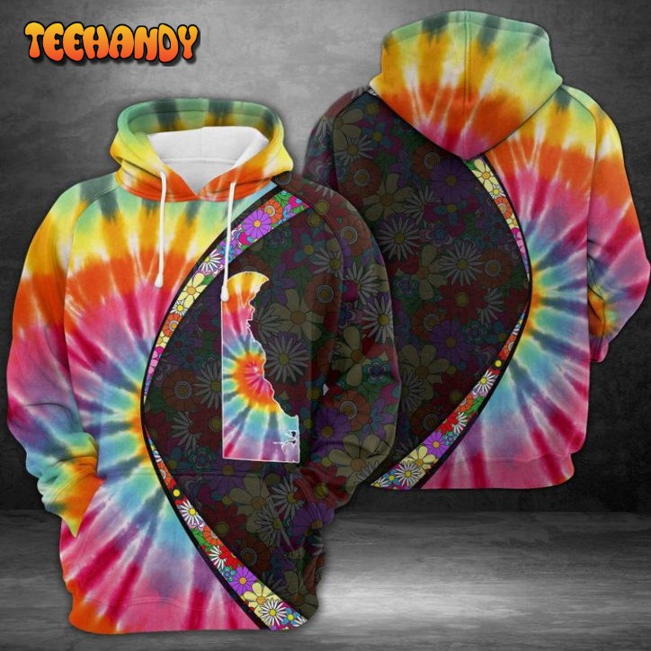 Delaware Tie Dye 3D Printed HoodieZipper Hoodie