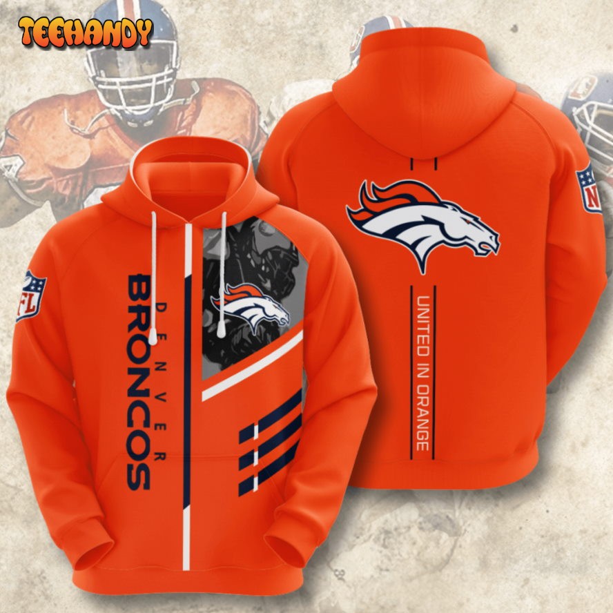 Denver Broncos American Football 3D Printed HoodieZipper Hoodie