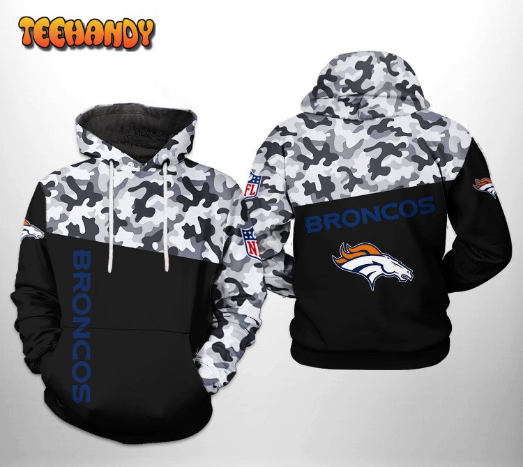 Denver Broncos NFL Camo Veteran Team 3D Printed HoodieZipper Hoodie