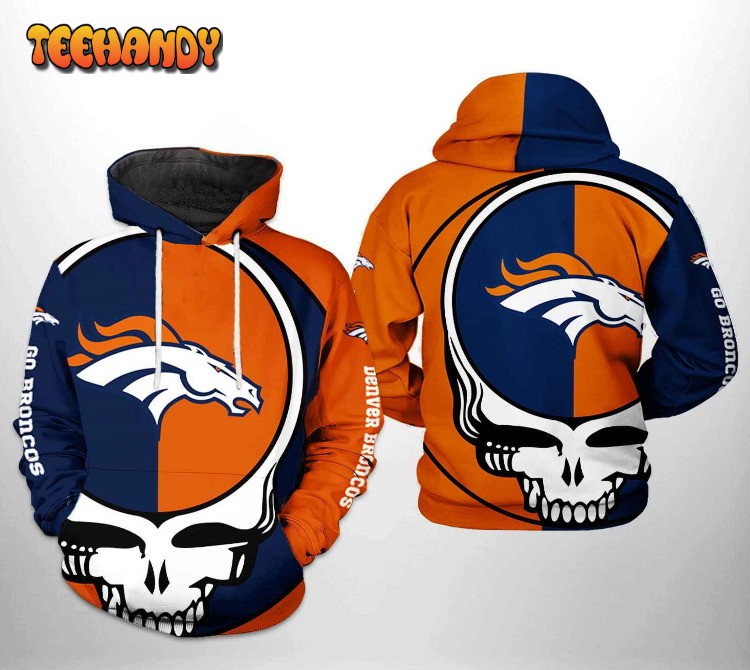 Denver Broncos NFL Grateful Dead 3D Printed HoodieZipper Hoodie