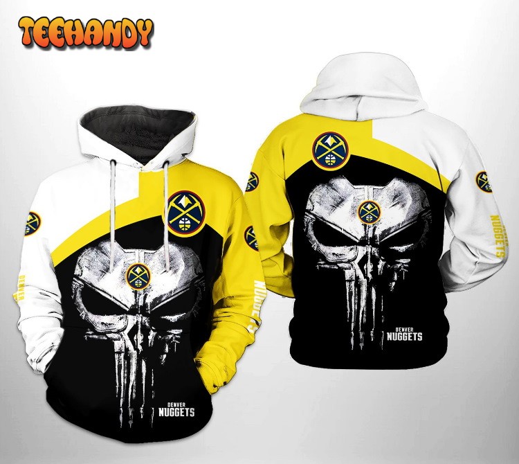 Denver Nuggets NBA Skull Punisher Team 3D Printed HoodieZipper Hoodie