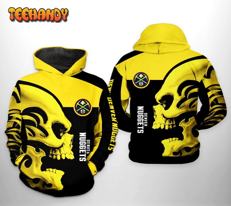 Denver Nuggets NBA Skull Team 3D Printed HoodieZipper Hoodie