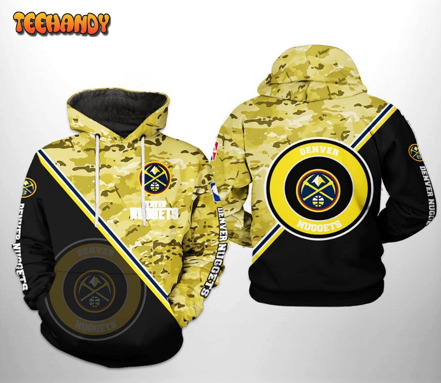 Denver Nuggets NBA US Camo Team 3D Printed HoodieZipper Hoodie