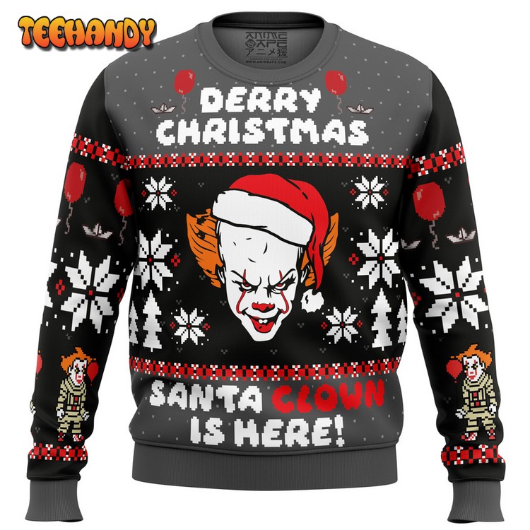 Derry Christmas Pennywise the Clown Ugly Christmas Sweater