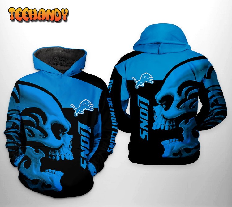 Detroit Lions NFL Skull 3D Printed HoodieZipper Hoodie