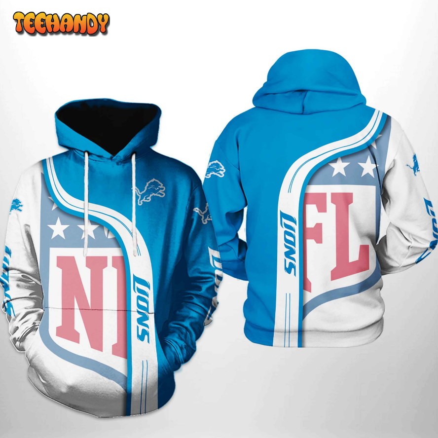 Detroit Lions NFL Team 3D Printed HoodieZipper Hoodie