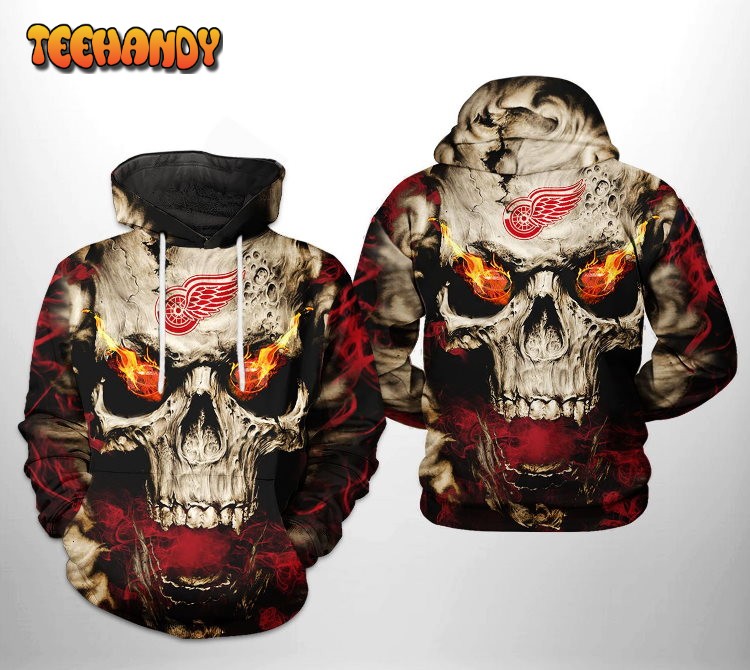 Detroit Red Wings Skull 3D Printed HoodieZipper Hoodie