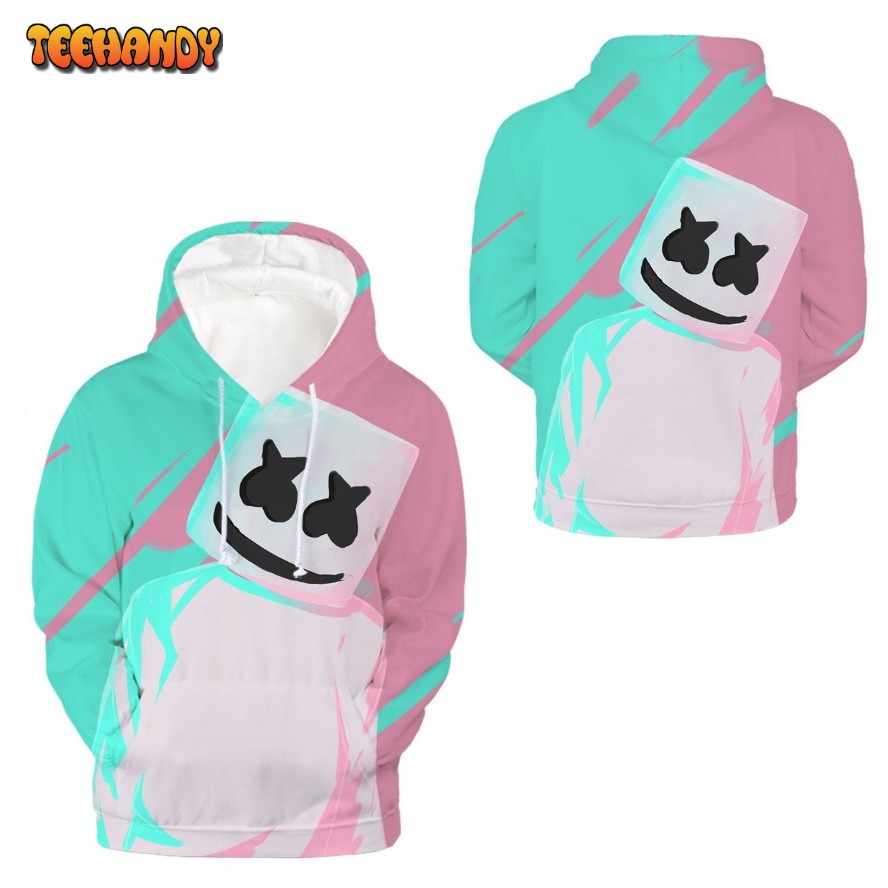 Dj Marshmello 3D Printed HoodieZipper Hoodie