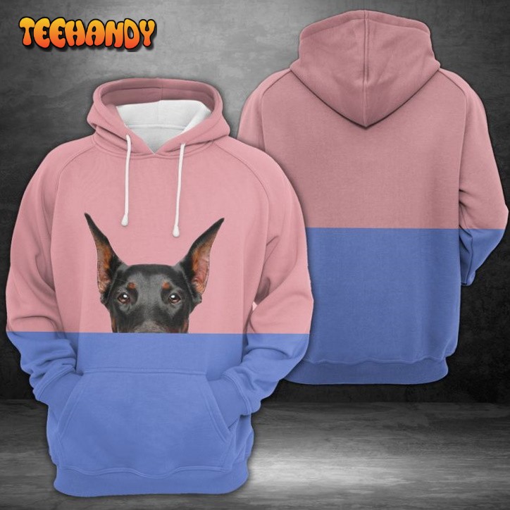 Doberman 3D Printed HoodieZipper Hoodie