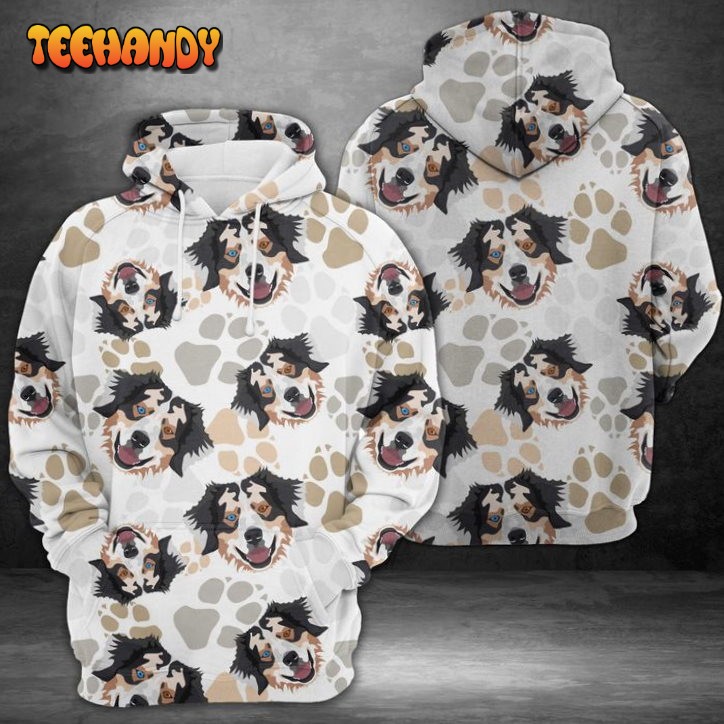 Dog Paws Australian Shepherd 3D Printed HoodieZipper Hoodie