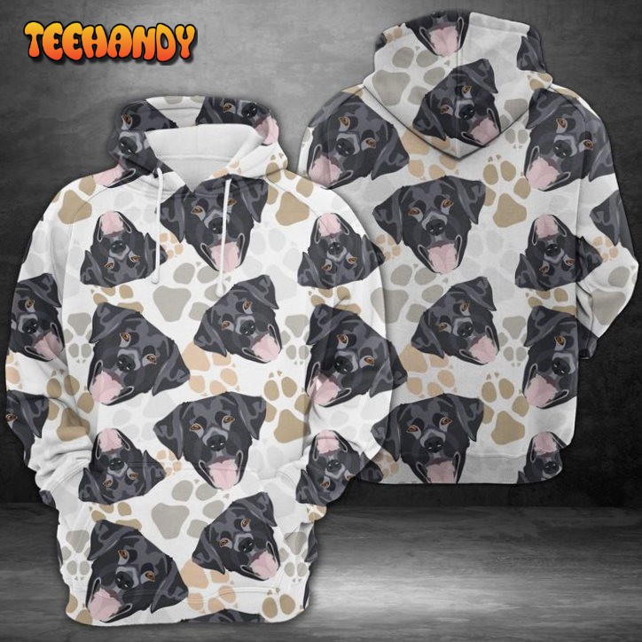 Dog Paws Black Labrador 3D Printed HoodieZipper Hoodie