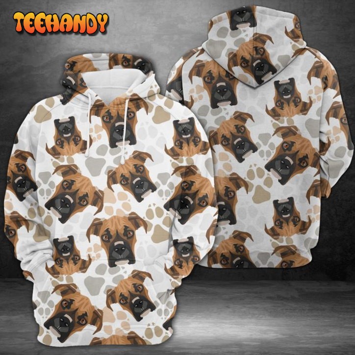 Dog Paws Boxer 3D Printed HoodieZipper Hoodie