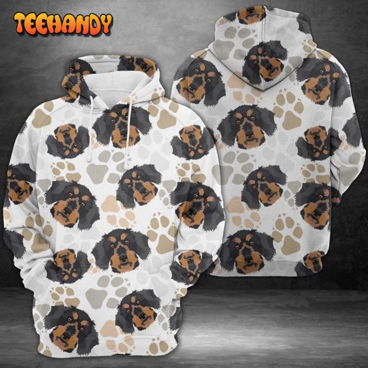 Dog Paws Dachshund 3D Printed HoodieZipper Hoodie