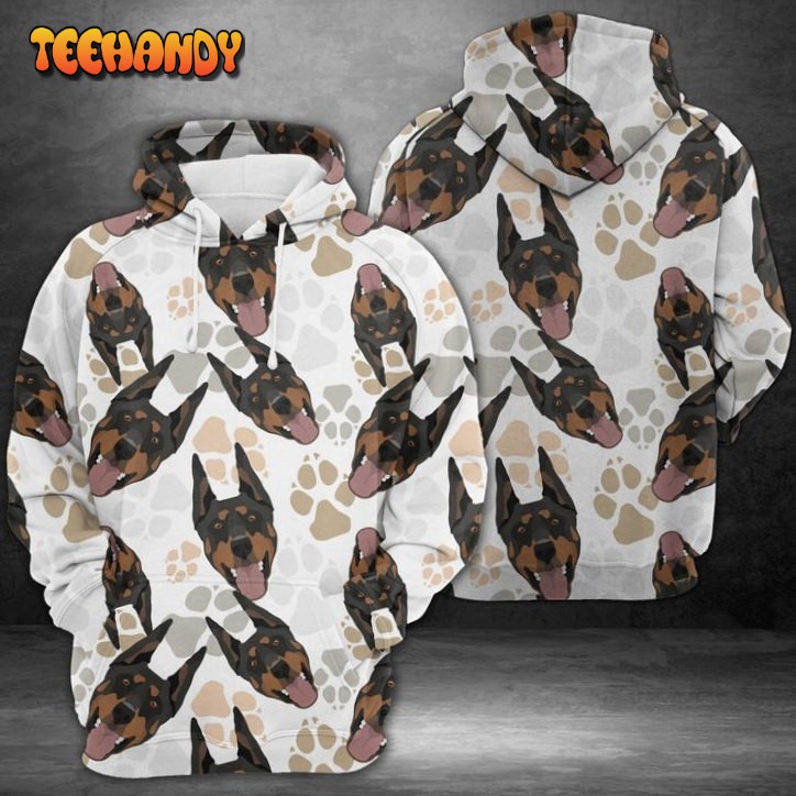 Dog Paws Doberman 3D Printed HoodieZipper Hoodie