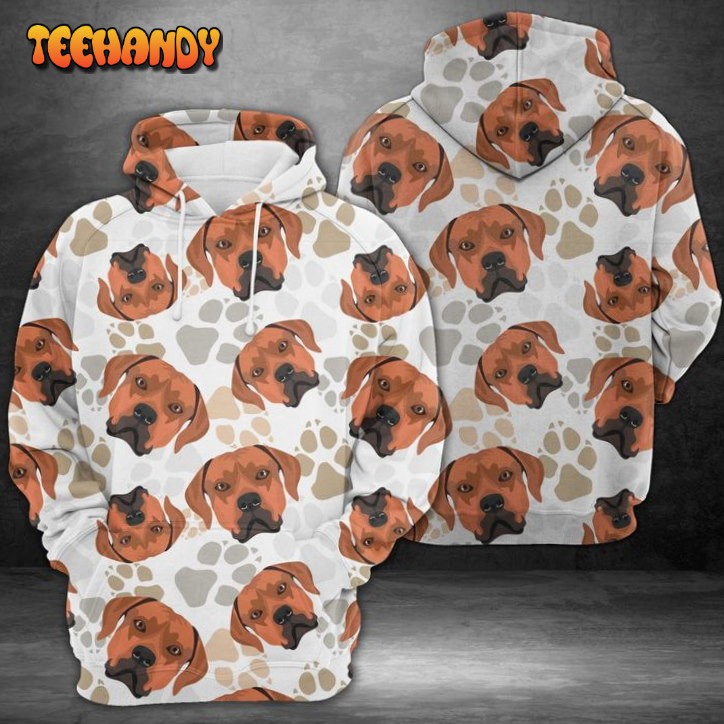 Dog Paws Rhodesian Ridgeback 3D Printed HoodieZipper Hoodie