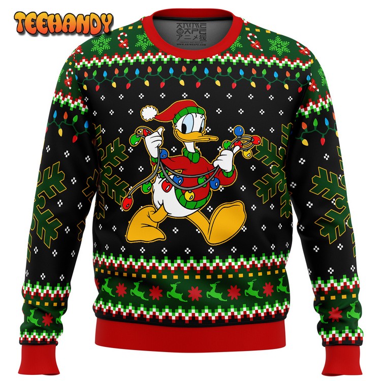 Donald Duck Christmas Lights Ugly Christmas Sweater