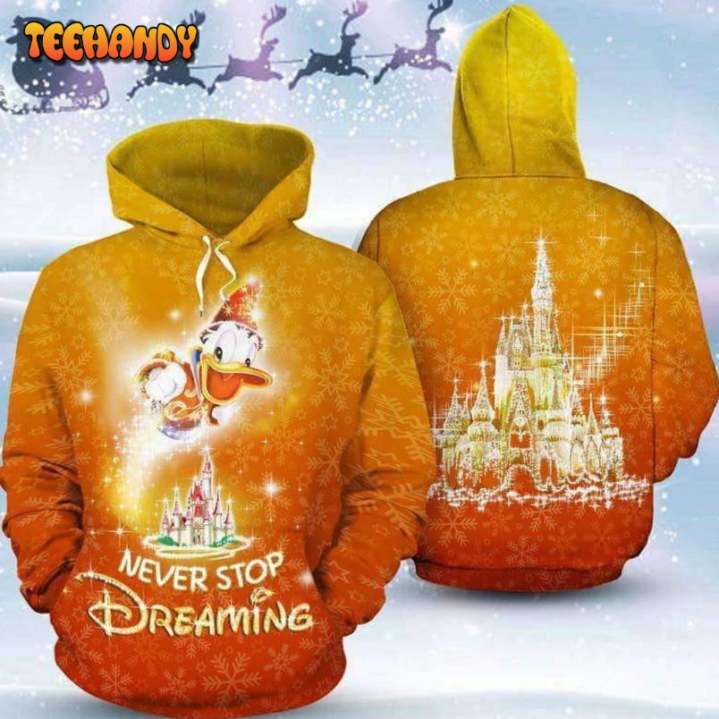 Donald Never Stop Dreaming 3D Printed HoodieZipper Hoodie