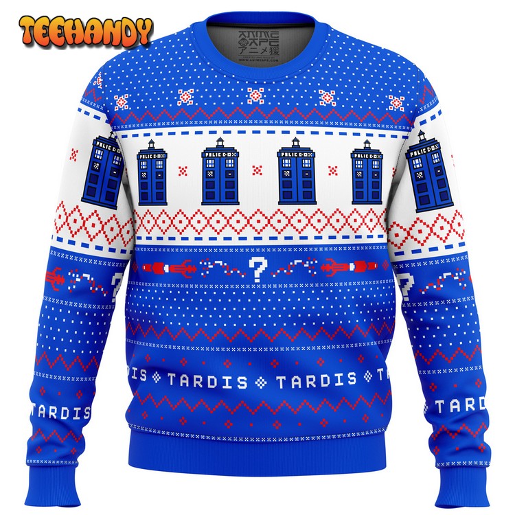 Dr Who TARDIS Christmas Sweater