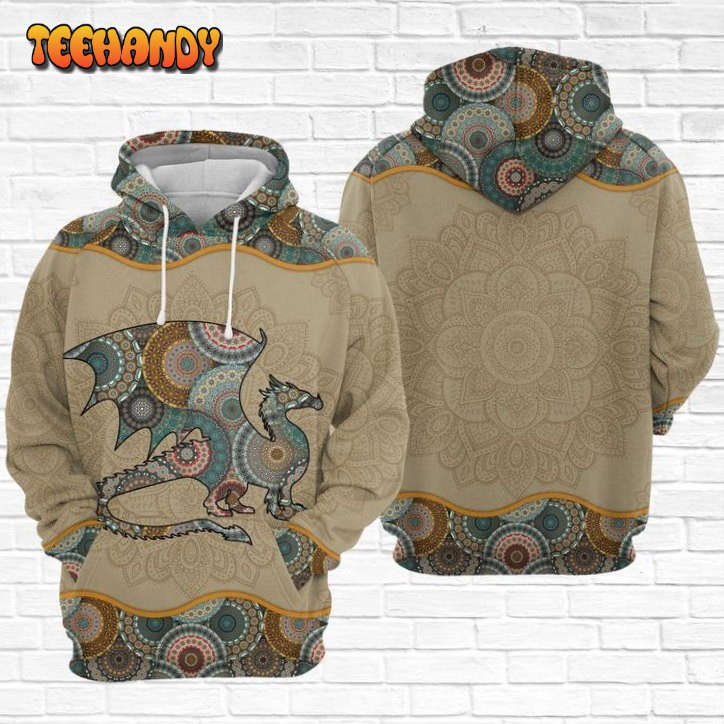 Dragon Mandala 3D Printed HoodieZipper Hoodie