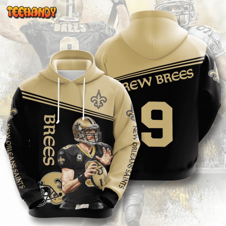 Drew Brees New Orleans Saints 3D Printed HoodieZipper Hoodie