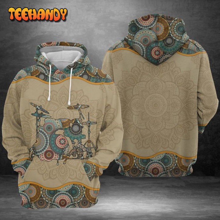 Drums Mandala 3D Printed HoodieZipper Hoodie