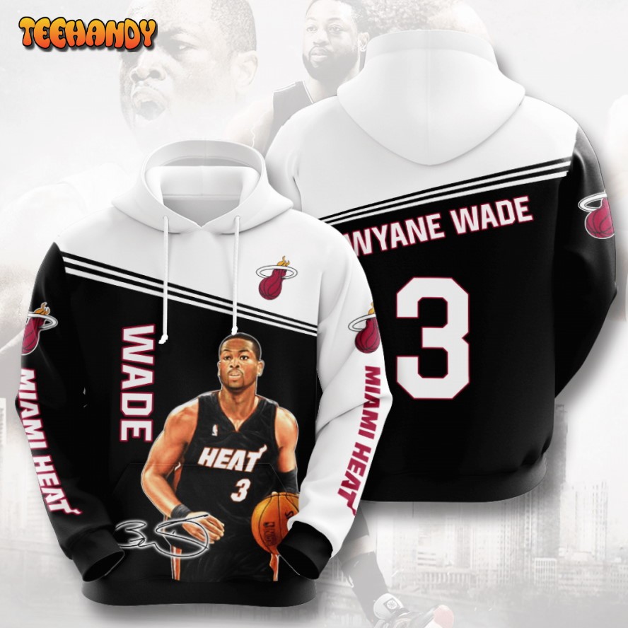 Dwyane Wade Miami Heat 3D Printed HoodieZipper Hoodie