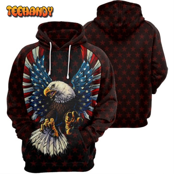 Eagle Usa Pride 3D Printed HoodieZipper Hoodie