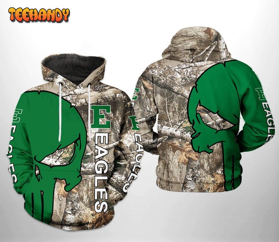 Eastern Michigan Eagles NCAA Camo Veteran Hunting 3D Printed Hoodie