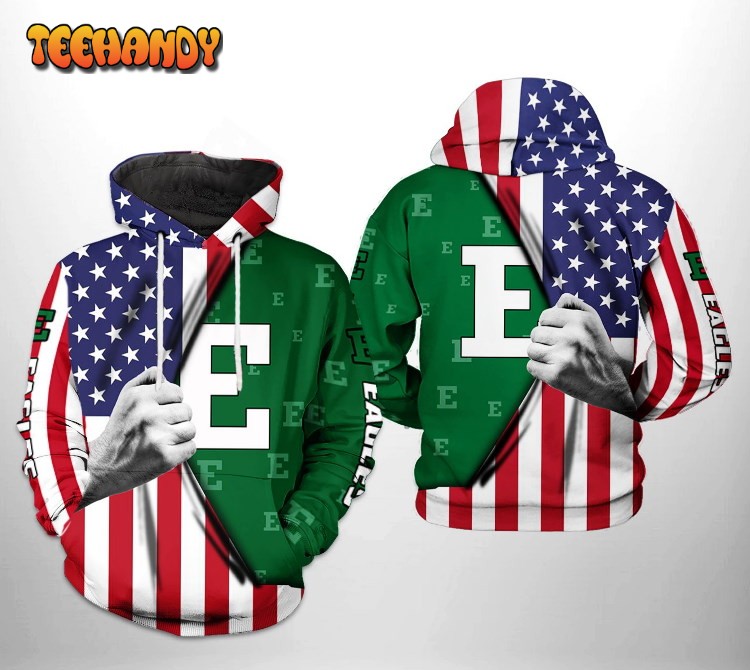 Eastern Michigan Eagles NCAA US FLag 3D Printed HoodieZipper Hoodie