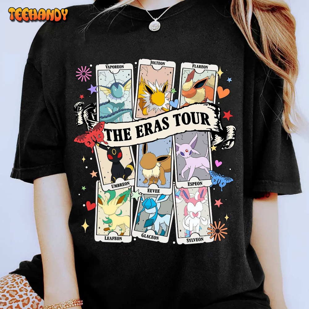 Eevee Evolution The Eras Tour Shirt Umbreon Sylveon Espeon Glaceon Tarot Shirt