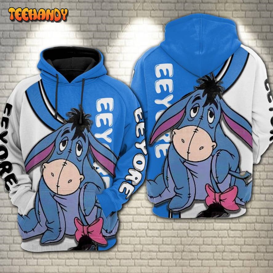 Eeyore 3D Printed HoodieZipper Hoodie