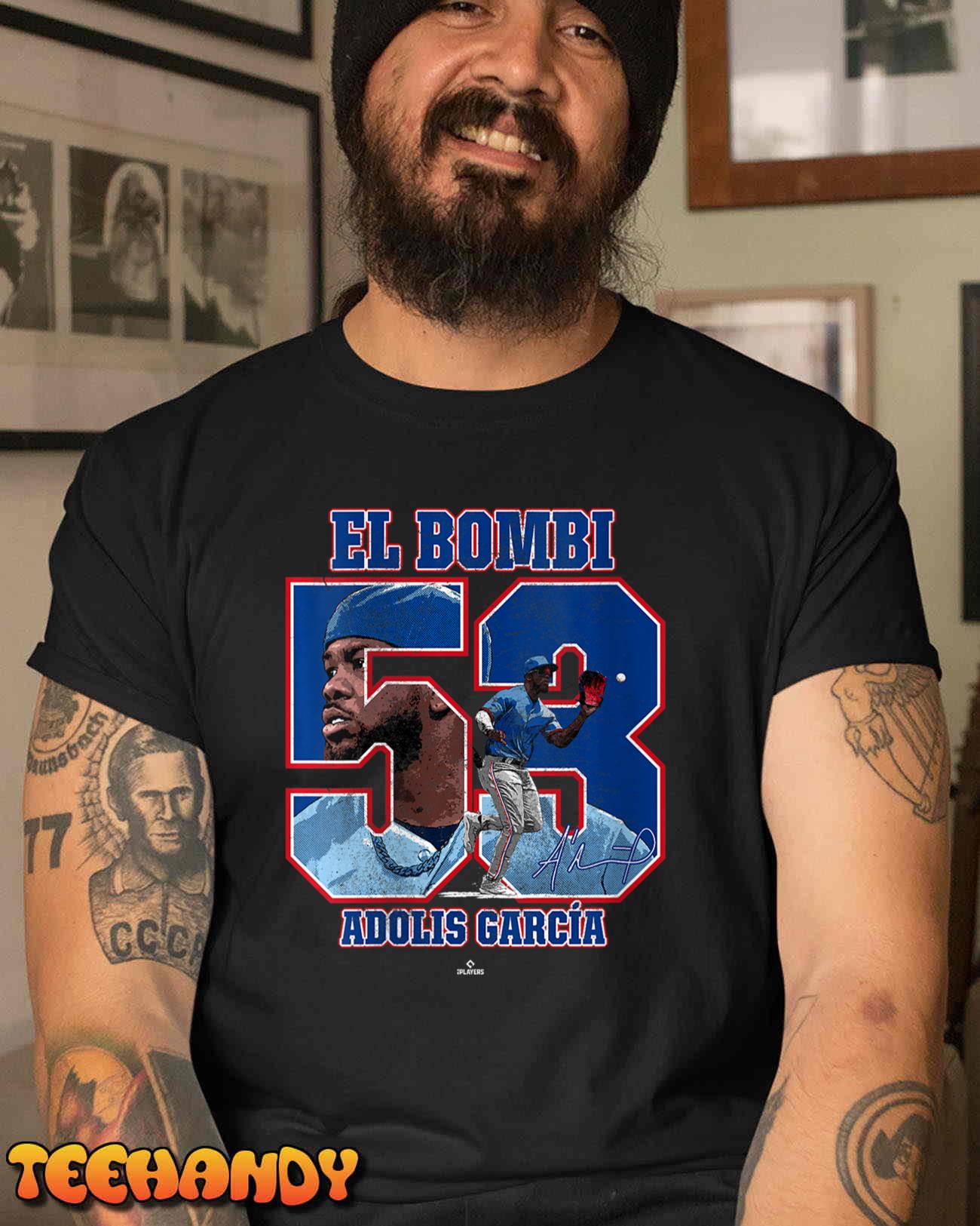 El Bombi Adolis Garcia Texas MLBPA V-Neck T-Shirt